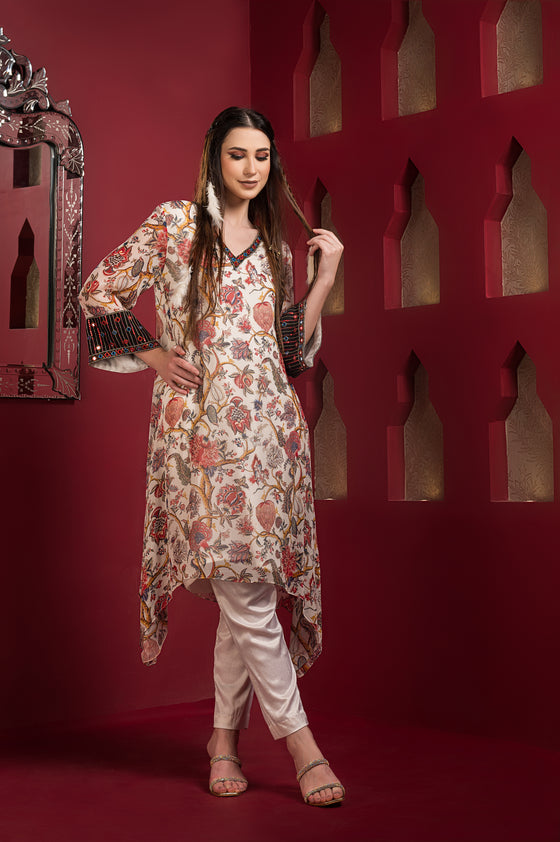 Women's Embroidered Kaftan Dress Frontview