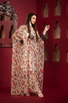 Chiffon Printed Long Kaftan dress Frontview