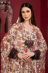 Chiffon Printed Long Kaftan dress Closeview