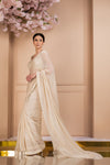 Printed Shimmer Blouse With Sequins Saree Sideview