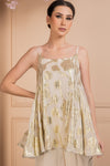 Printed Shimmer Kurti & Tulip Pant Closeview