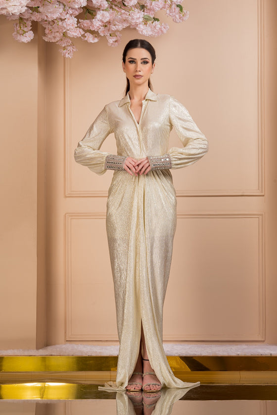 DIVINE EMBROIDERED SHIMMER GOWN