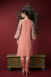 Embroidered Sleeve Boho Kurta & Pants Backview