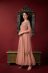 Yoke Embroidered Anarkali Set Sideview