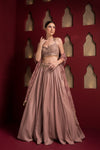 Embroidered Lehenga Set-Printed Dupatta