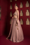 Embroidered Lehenga Set-Printed Dupatta Leftview