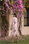 Light Pink Printed Kaftan Dress Backview