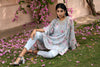 Women's Aqua Blue Floral Printed Boho Set