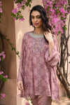 Women's Pink Floral Printed Boho Set Sideview