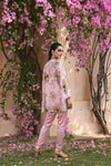Pink Floral Printed Boho set Backview