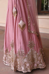 Onion pink Embroidered Lehenga Set