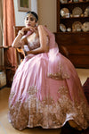 Onion pink Embroidered Lehenga Set