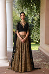 Antique Gold Gotta Lehanga Set
