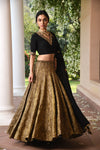 Antique Gold Gotta Lehanga Set