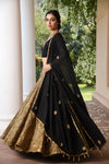 Antique Gold Gotta Lehanga Set sideview