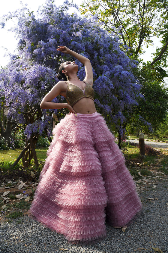 Women's Ruffle lehenga Set
