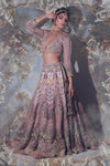 Lavender and Blush Pink Multicolour Lehenga - Q by Sonia Baderia