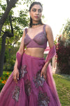 Women's Embroidered Organza Lehenga Set