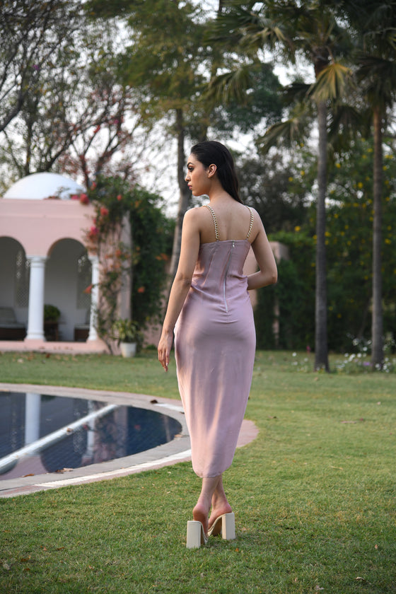 Women's Evening Dhoti Dress Backview