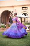 Bridal Lilac Sequins Lehenga Set