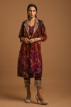 Printed Embroidered Jacket Set Frontview