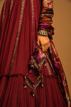 Women's Embroidered Crepe Lehenga Set
