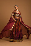 Rawsilk Printed Lehenga Set