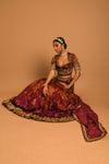 Rawsilk Printed Lehenga Set Closview