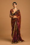 Papersilk Printed Saree Set Frontview