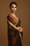 Papersilk Printed Saree Set Sideview