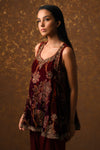 Women's Embroidered Peplum Kurta with dhoti pant