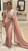 Women's Ombre satin saree with blouse
