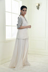 Embroidered Drape Kurta Sharara Set Sideview
