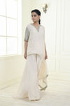 Embroidered Drape Kurta Sharara Set
