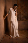 Embroidered Drape Kurta Sharara Set